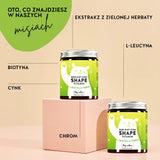 Te składniki i substancje odżywcze znajdują się w witaminach Burn Baby Burn Shape od Bears with Benefits: biotyna, cynk, chrom, L-leucyna i ekstrakt z liści zielonej herbaty.