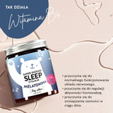 Jest to efekt działania Super Snooze Sleep witamin Bears with Benefits z Melatonina, Witamina B6, Ekstrakt z męczennicy.