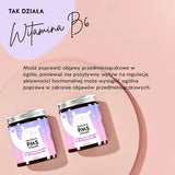 Jest to efekt działania Femtastic PMS witamin Bears with Benefits z Witamina B6, Ekstrakt dong quai, Ekstrakt z melisy, Ekstrakt z pieprzu mnicha.